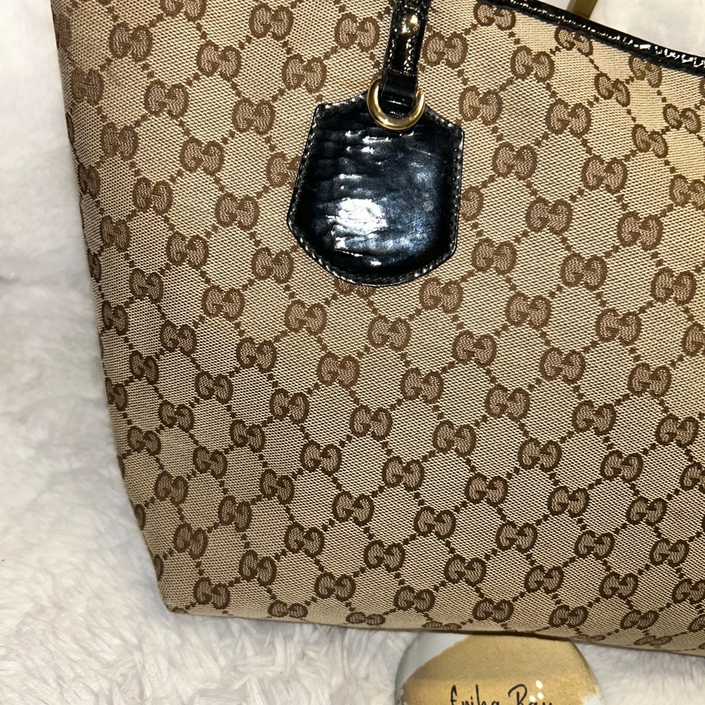 Gucci GG Canvas Jodie Black & Brown Tote‎ - Picture 6 of 16